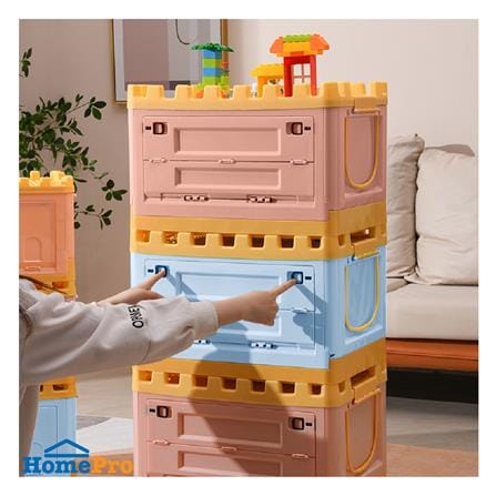 กล่องเก็บของ STACKO KID FORT SIZE S 41X30X27 ซม. สีชมพู_4