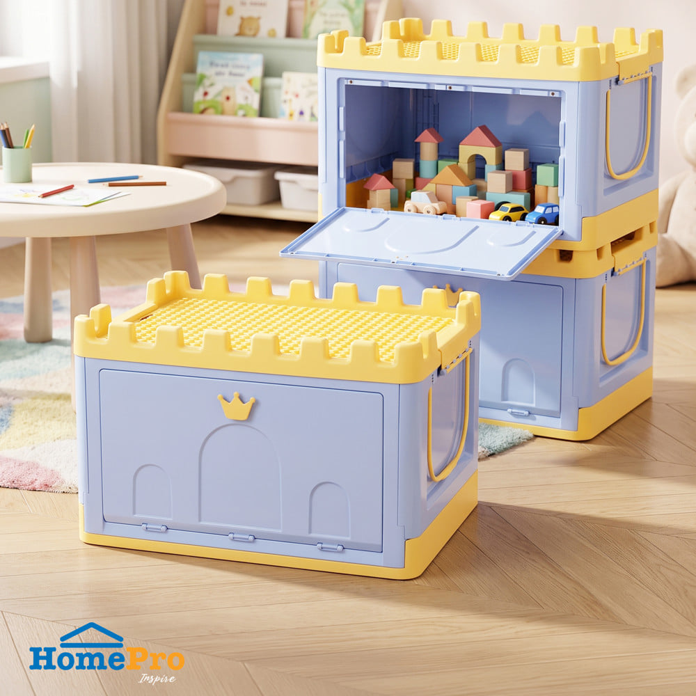 กล่องเก็บของ STACKO KID FORT SIZE M 53X37X34 ซม. สีฟ้า