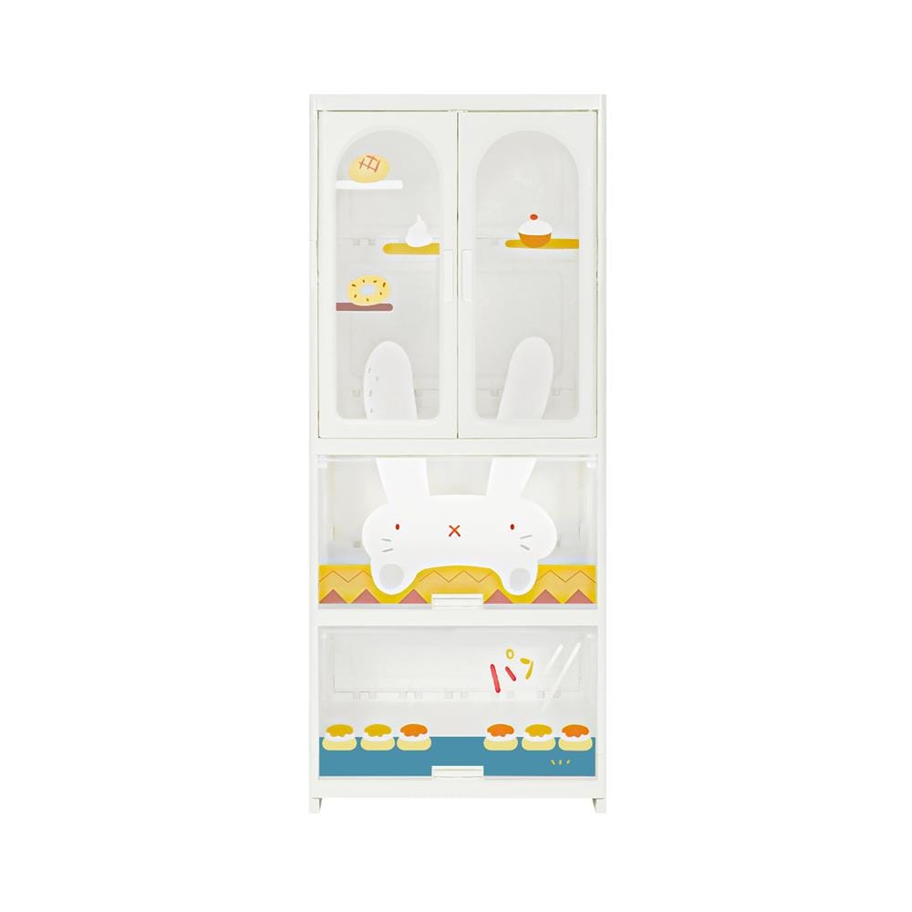 ตู้เสื้อผ้า 3 ชั้น STACKO RABBIT 58X40X133 ซม. สีขาว