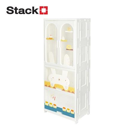 ตู้เสื้อผ้า 3 ชั้น STACKO RABBIT 58X40X133 ซม. สีขาว_0