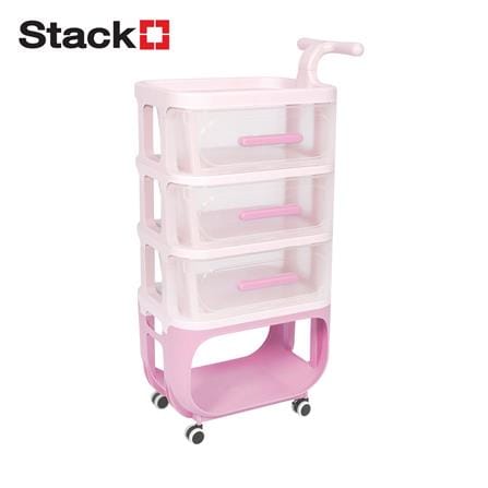 ชั้นวางของ 4 ชั้น STACKO KID VIVE 50X32X94 ซม. สีชมพู_1