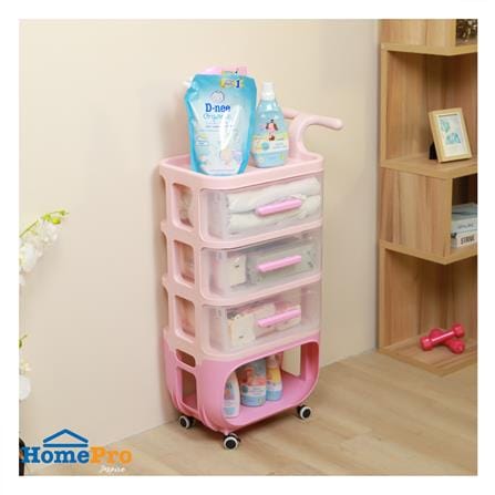 ชั้นวางของ 4 ชั้น STACKO KID VIVE 50X32X94 ซม. สีชมพู_5