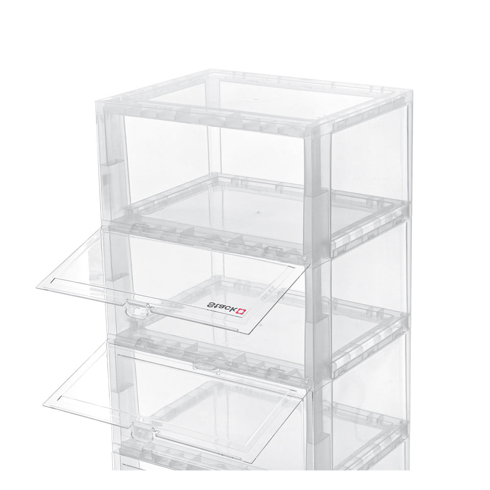 กล่องรองเท้า 5 ช่อง STACKO TOWER 35x28x88 ซม. สีใส