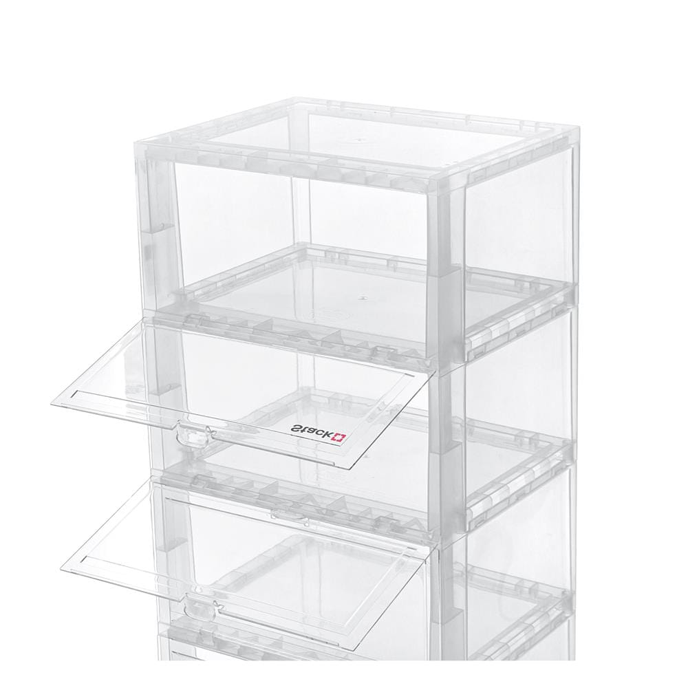 กล่องรองเท้า 5 ช่อง STACKO TOWER 35x28x88 ซม. สีใส