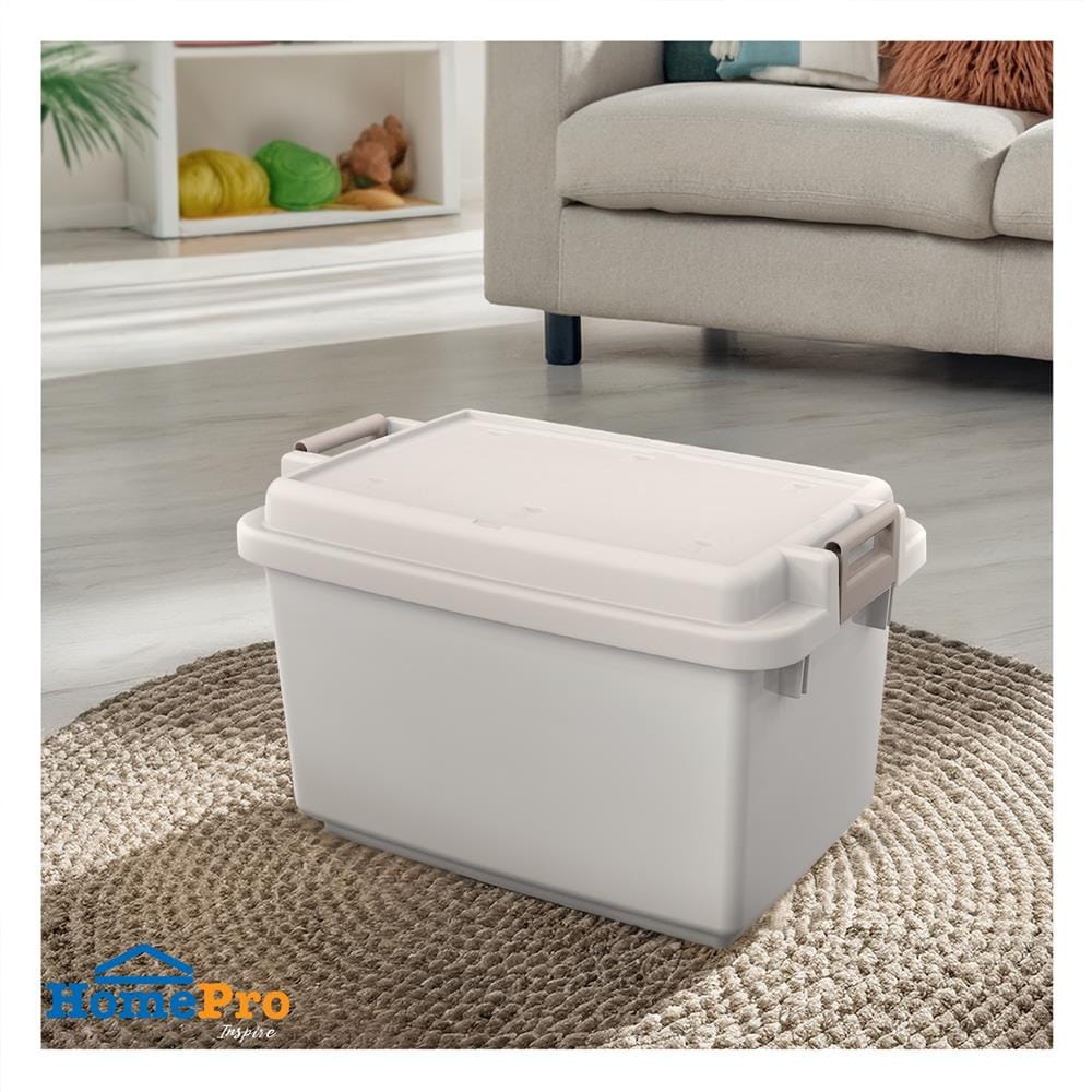 กล่องเก็บของ STACKO CIRCULAR PLUS 100 ลิตร 49.1x74.3x49.2 ซม. สีเทา