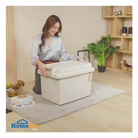 กล่องเก็บของ STACKO CIRCULAR PLUS 70 ลิตร 45.9x46.8x45.7 ซม. สีเทา_4