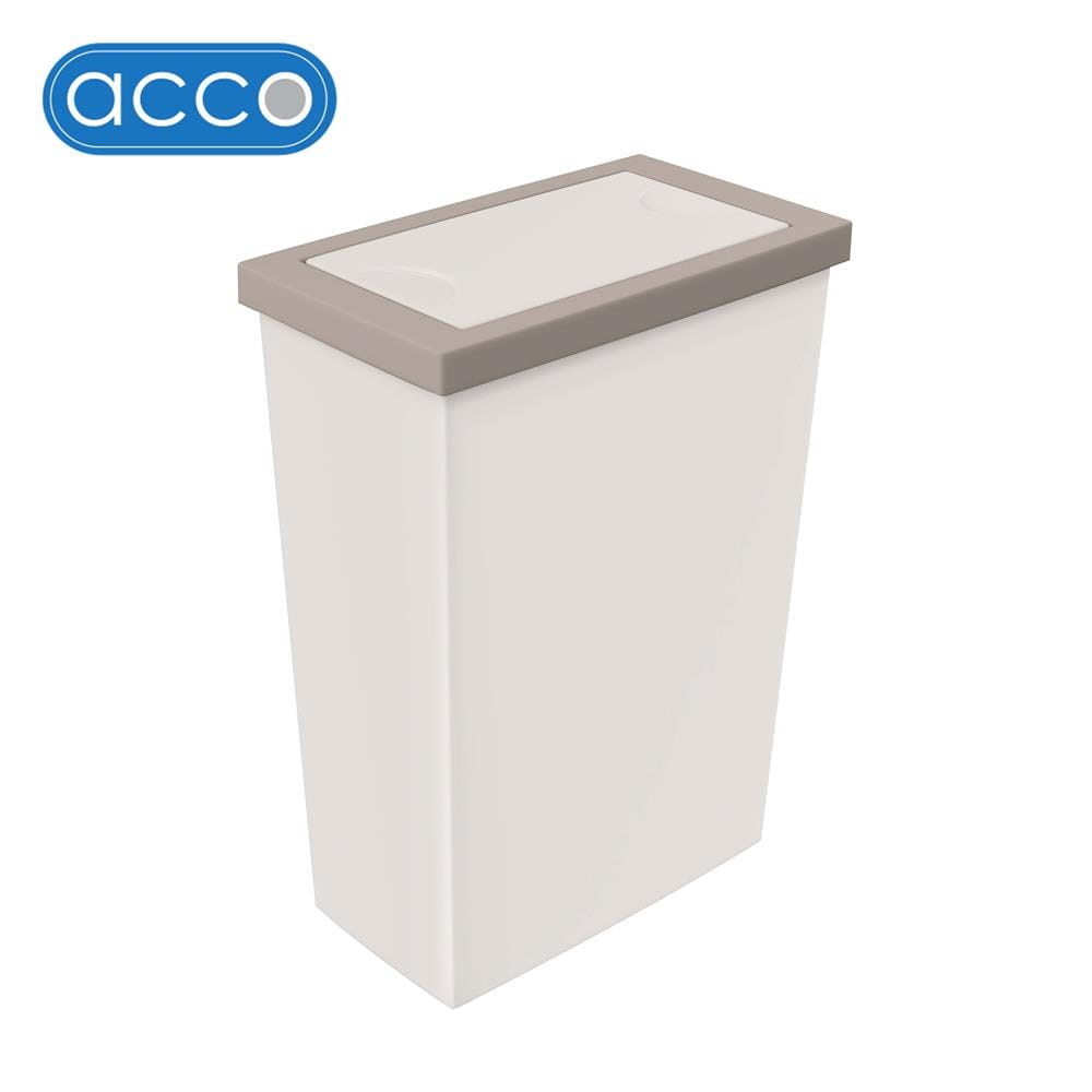 ถังขยะเหลี่ยมฝาสวิง ACCO CIRCULAR 20 ลิตร สีเทา