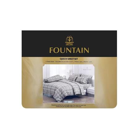 ชุดผ้าปูที่นอน 5 ฟุต 5 ชิ้น FOUNTAIN PRINTED 70107-FT081_3