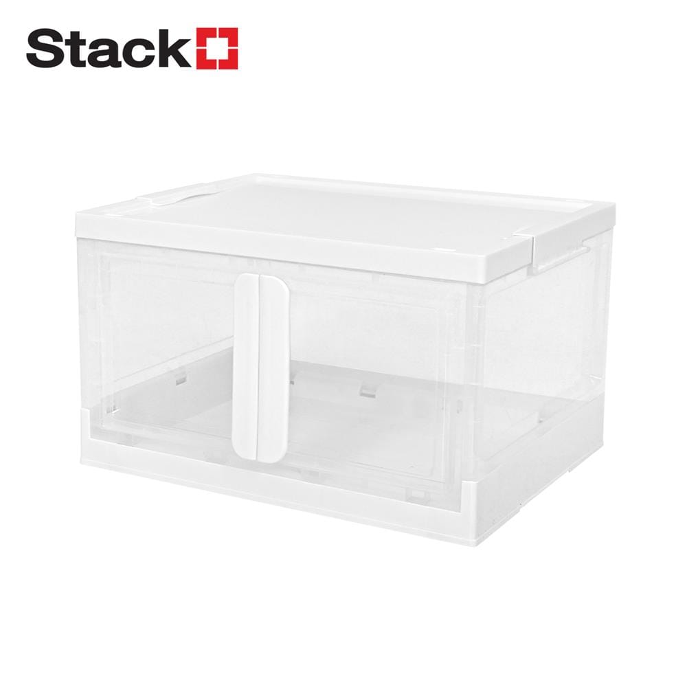 กล่องบานเปิดพับได้ STACKO 55 ลิตร 51X36X30 ซม. สีขาวใส