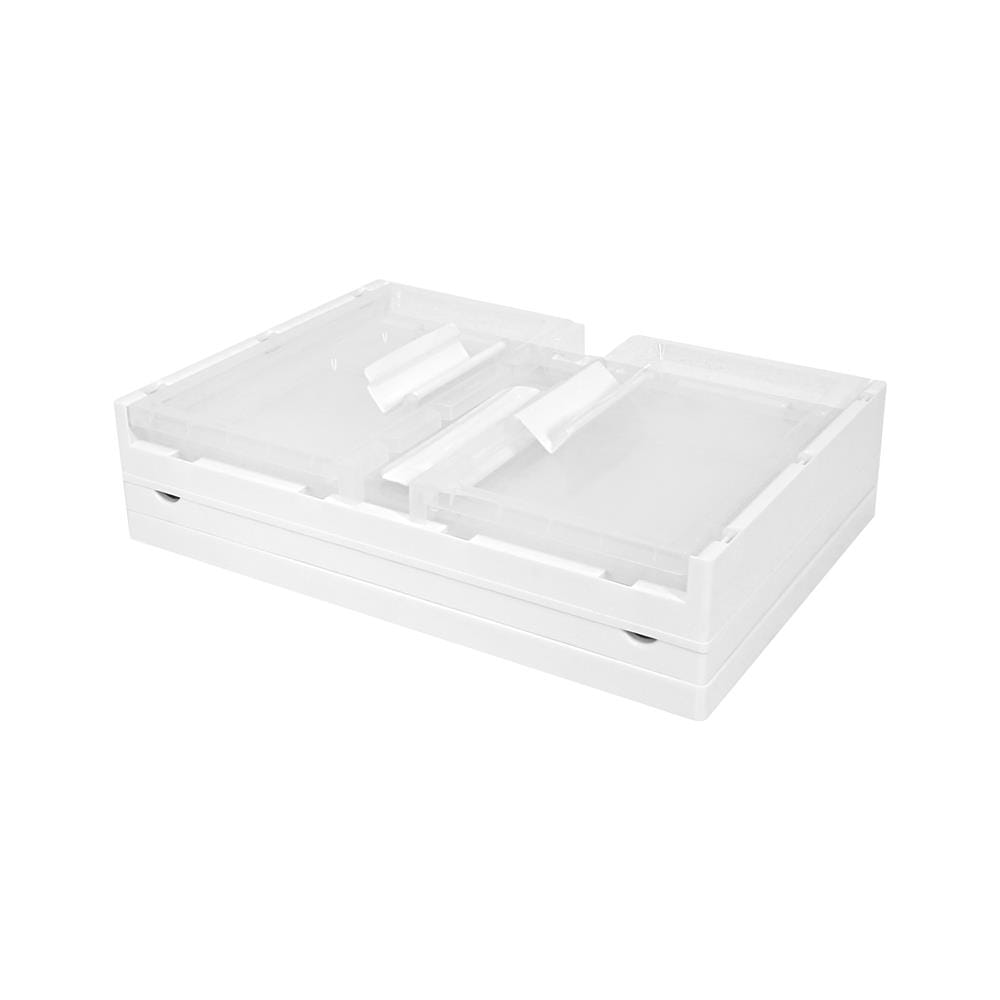 กล่องบานเปิดพับได้ STACKO 55 ลิตร 51X36X30 ซม. สีขาวใส