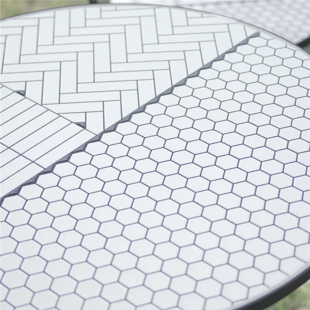ชุดสนามโมเสก 2 ที่นั่ง SPRING FARIS สีขาว/ดำ