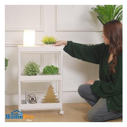 ชั้นพลาสติกแคบ 3 ชั้น STACKO MONO 48X18X76 ซม. สีขาว_3