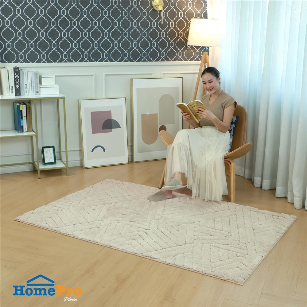 พรม HOME LIVING STYLE JAGGER 120X180 ซม. สีครีม