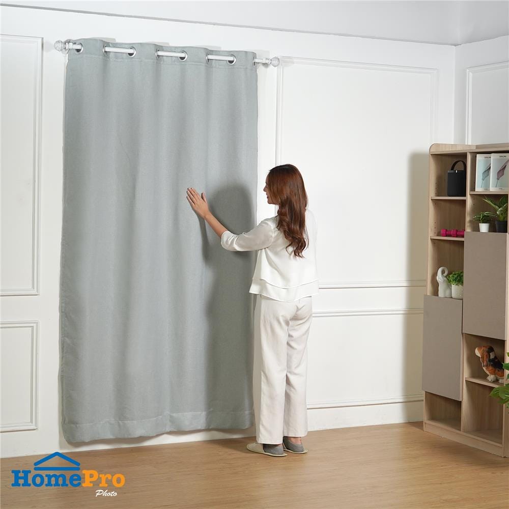 ผ้าม่าน EYELET HOME LIVING STYLE PELIGA UV 140X220 ซม. สีเทา
