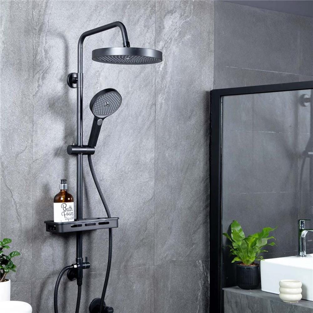 ฝักบัว RAIN SHOWER น้ำอุ่น RASLAND SUPREME-BLACK