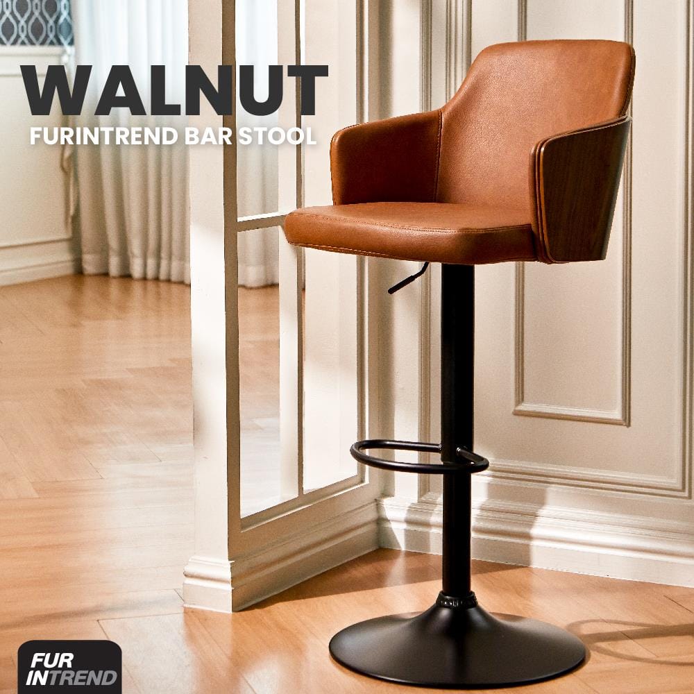 เก้าอี้บาร์ FURINTREND WALNUT BAR สีน้ำตาล