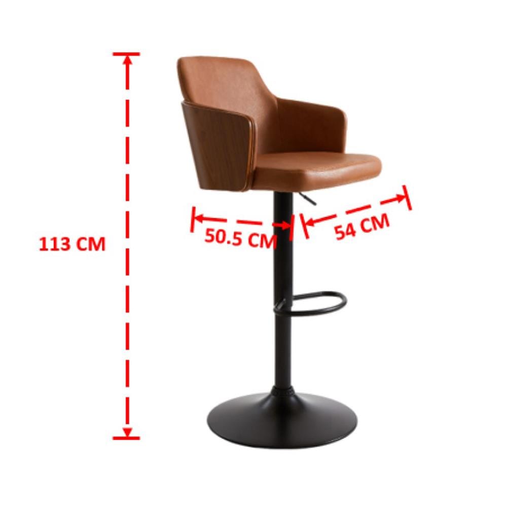 เก้าอี้บาร์ FURINTREND WALNUT BAR สีน้ำตาล