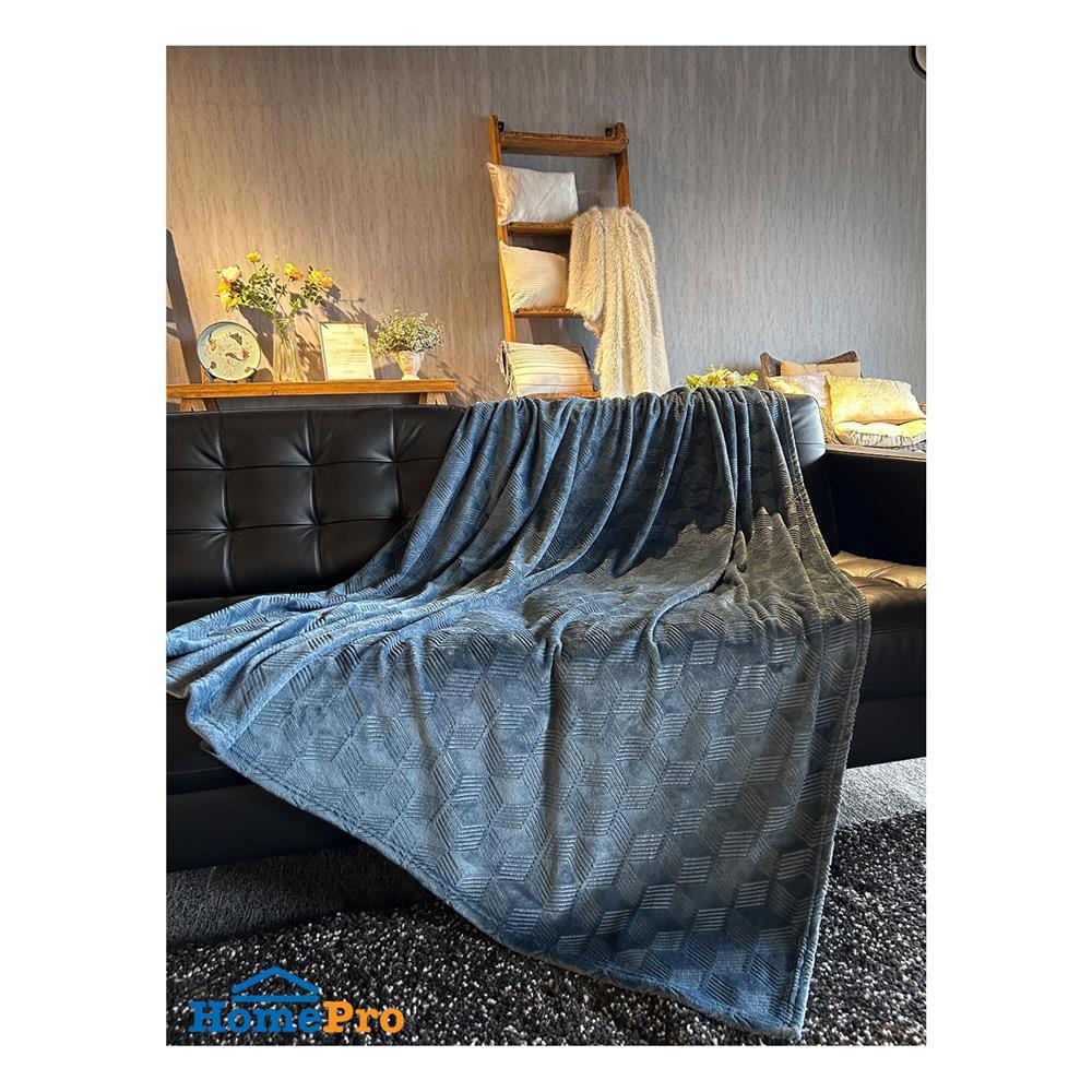 ผ้าห่ม HOME LIVING STYLE BLOOMING 60X80 นิ้ว สี BLUE