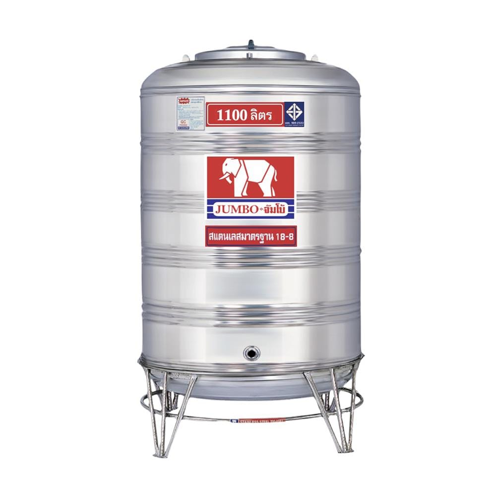 ถังเก็บน้ำสเตนเลส ก้นนูน JUMBO 850 ลิตร