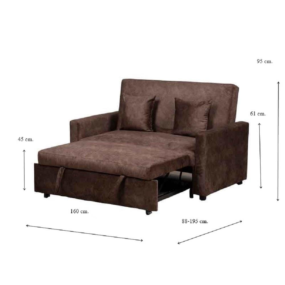 โซฟาเบด AS FURNITURE CHARMAINE CBWU38 สีน้ำตาล
