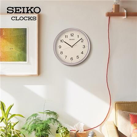 นาฬิกาแขวน SEIKO CLOCKS QHA008S 10.82 นิ้ว สีเงิน_4