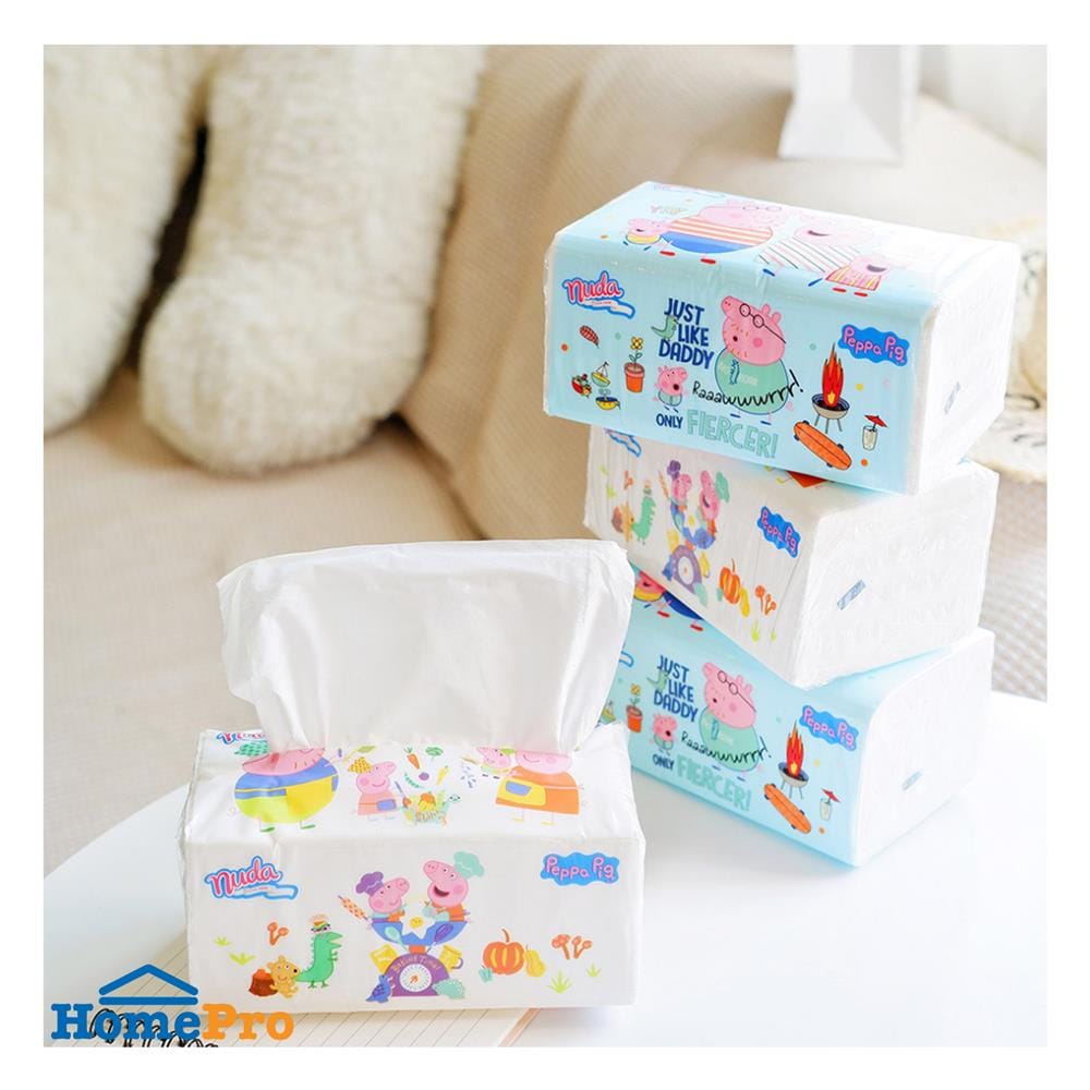 กระดาษเช็ดหน้า NUDA PEPPA PIG แพ็ก 4 ชิ้น