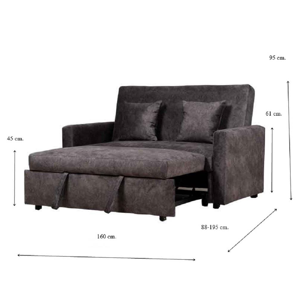 โซฟาเบด AS FURNITURE CHARMAINE CGYU40 สีเทาเข้ม