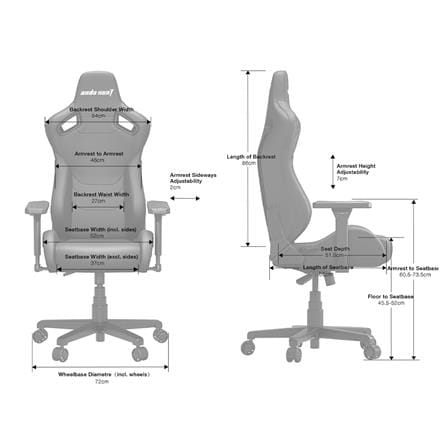 เก้าอี้เกมมิ่ง ANDA SEAT KAISER FRONTIER SIZE M สีแดง_4