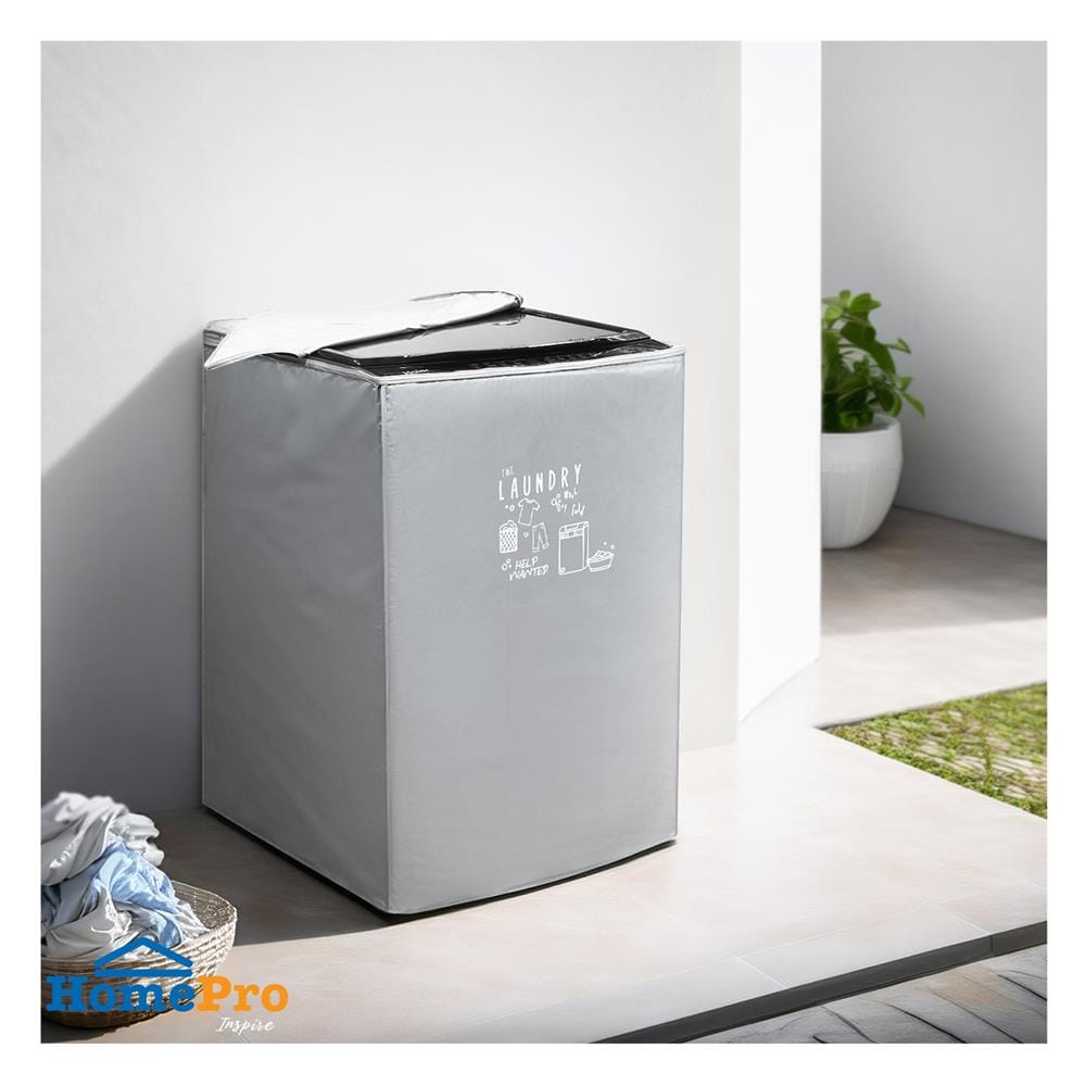 ถุงคลุมเครื่องซักผ้าฝาบน PLIM WASH DRY SIZE M สีเทา