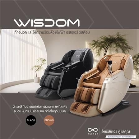 เก้าอี้นวดไฟฟ้า RESTER WISDOM สีน้ำตาล_5