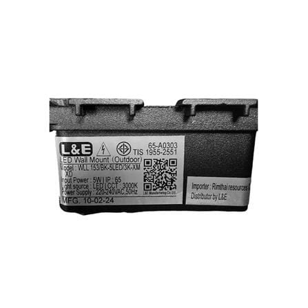 ไฟผนังภายนอก LED L&E 65-A0303 5 วัตต์ WARM WHITE สีดำ_6