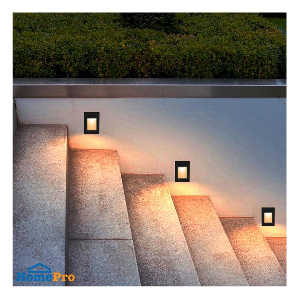 ไฟผนังภายนอก LED L&E 65-A0302 5 วัตต์ WARM WHITE สีดำ