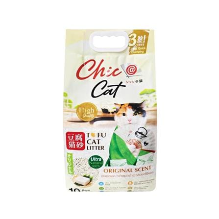 ทรายแมวเต้าหู้ CHIC ADD CAT ORIGINAL 10 ลิตร_0