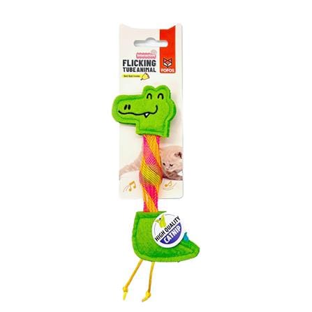 ของเล่นแมว แคทนิป FOFOS CATNIP FLICK TUBE CROCODILE_0