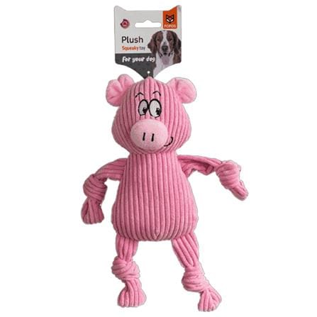 ของเล่นสุนัข FOFOS PLUSH SQUEAKY PIG สีชมพู_0