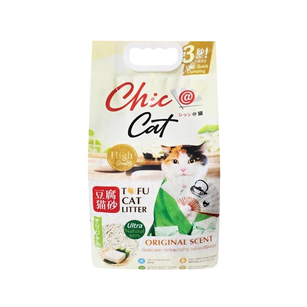 ทรายแมวเต้าหู้ CHIC ADD CAT ORIGINAL 22 ลิตร