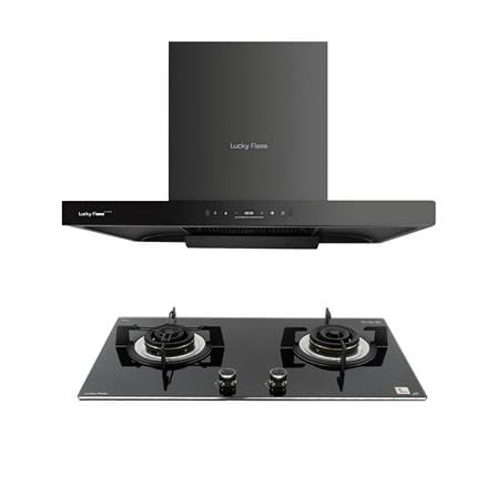 เตาฝัง+เครื่องดูดควัน LUCKY FLAME LGS992+RG911T(NB...