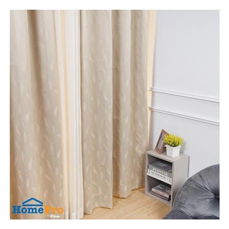 ผ้าม่าน EYELET HOME LIVING STYLE ZORA UV 140X220 ซม. สีครีม_4