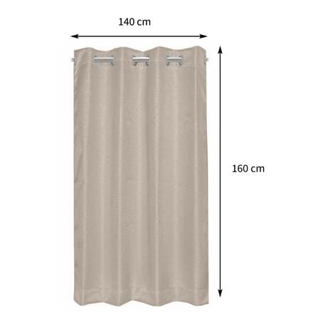 ผ้าม่าน EYELET HOME LIVING STYLE FLAT UV 140X160 ซม. สีครีม_5