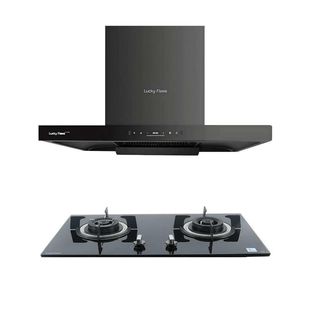 เตาฝัง+เครื่องดูดควัน LUCKY FLAME LGS932+RG911T(NB)
