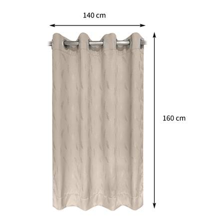 ผ้าม่าน EYELET HOME LIVING STYLE ZORA UV 140X160 ซม. สีครีม_5