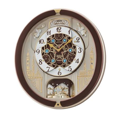 นาฬิกาแขวน SEIKO CLOCKS MELODY QXM291B 17.4X15.9 นิ้ว สีน้ำตาล_0