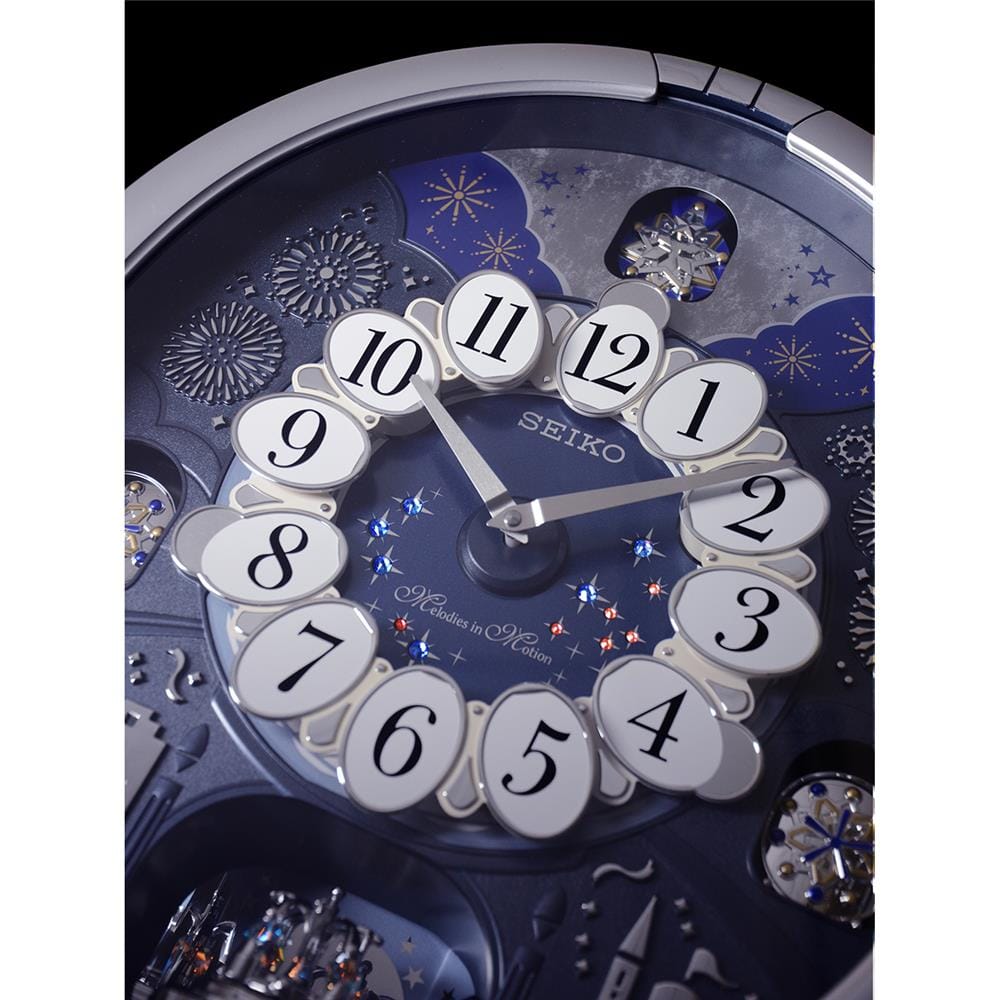 นาฬิกาแขวน SEIKO CLOCKS MELODY QXM379S 17.4X15.9 นิ้ว สีเทา