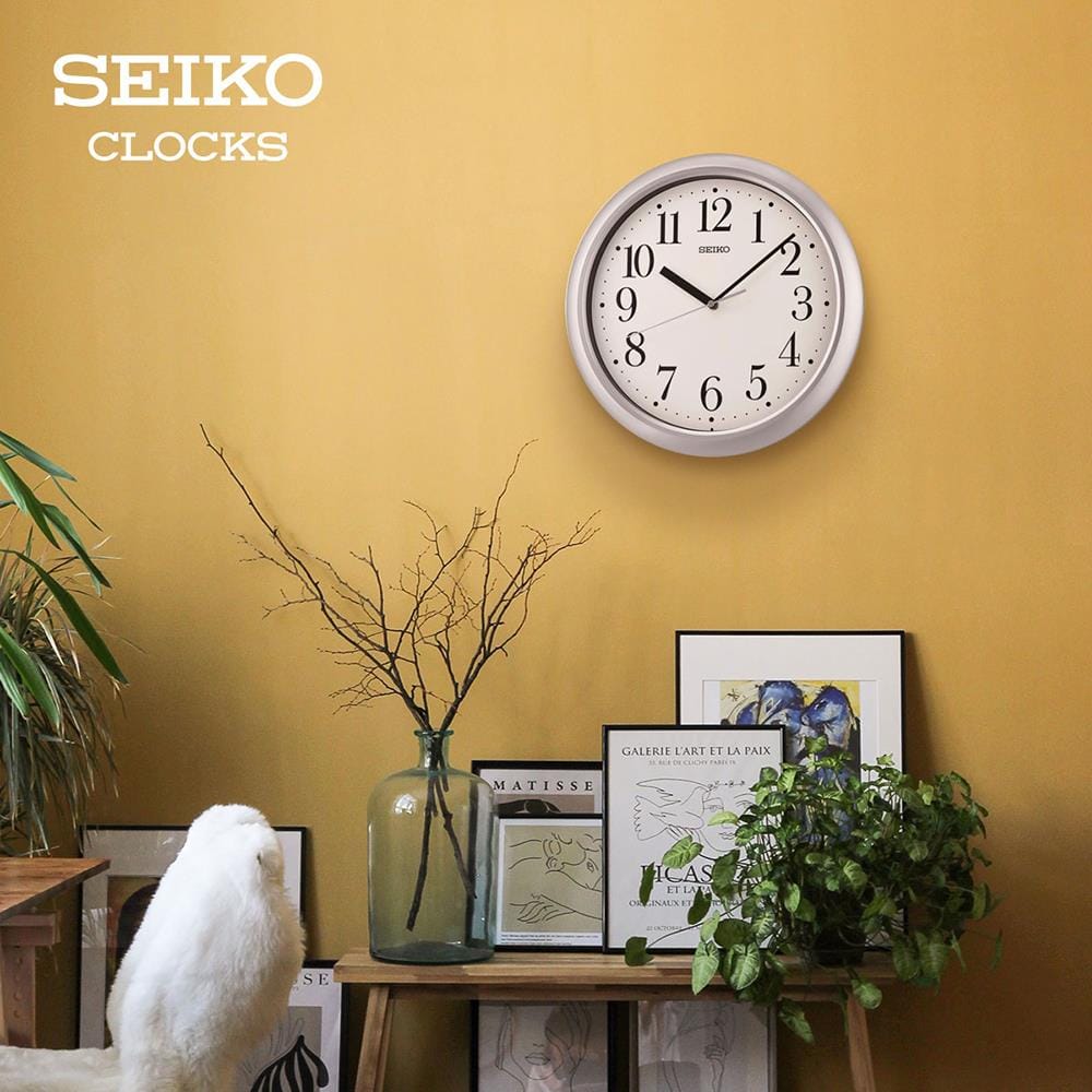นาฬิกาแขวน SEIKO CLOCKS QXA787S 12.7 นิ้ว สีเงิน