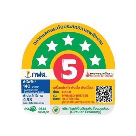 เครื่องซักผ้าฝาบน HAIER HWM180-B1678S8 18 กก. อินเวอร์เตอร์ สีเทาเข้ม_4