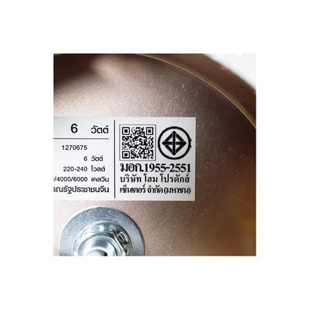 ไฟกิ่งภายใน LED CARINI H2402-6W 6 วัตต์  DAYLIGHT/COOL WHITE/WARM WHITE สีทอง/ใส 1 หัว_6