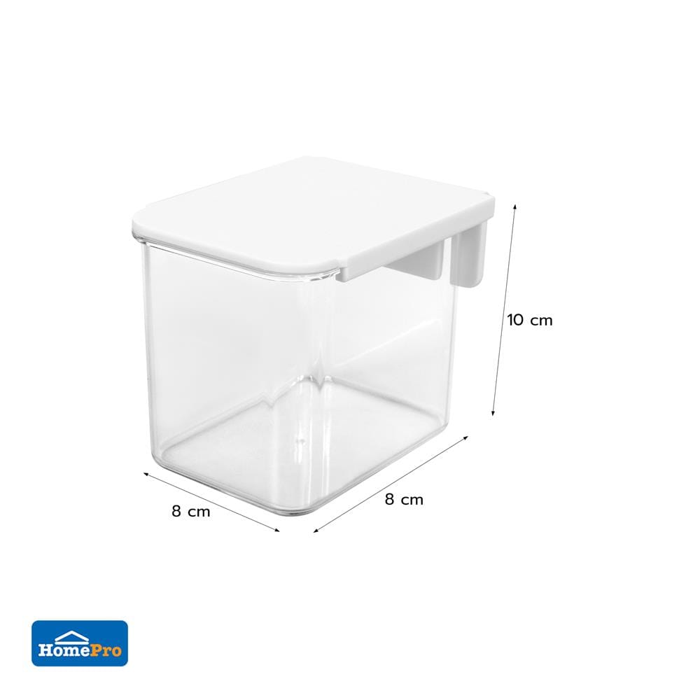 กล่องใสพร้อมฝา STACKO TIDY SIZE S 8x8x10 ซม. สีขาว