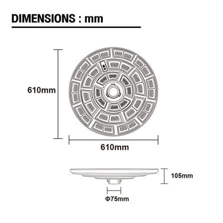 ไฟสนาม SOLAR CARINI NORAH RD 1000 วัตต์ DAYLIGHT สีดำ_6