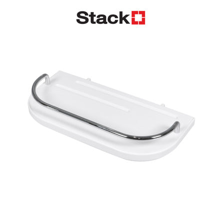 ถาดแขวนพร้อมราวกันตก STACKO TIDY SIZE S 22x4.6x11 ซม. สีขาว_1
