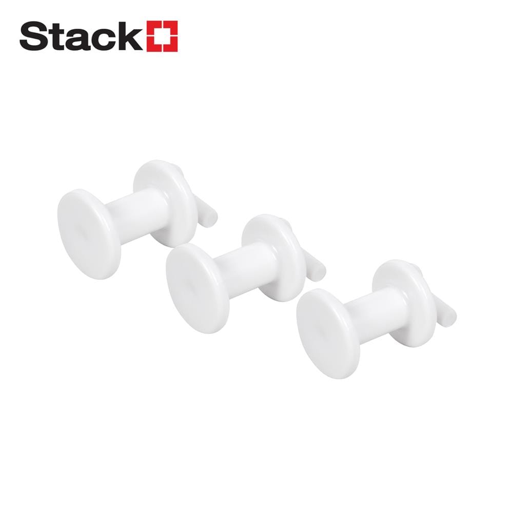 หมุดพลาสติกเดี่ยว 3 ชิ้น STACKO TIDY 1.8x1.8x1.8 ซม. สีขาว_1